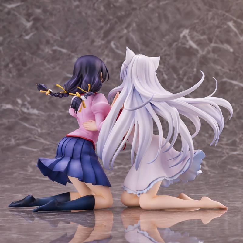 Nekomonogatari Monogatari Series PVC Statues Tsubasa Hanekawa Set (re-run) 19 cm