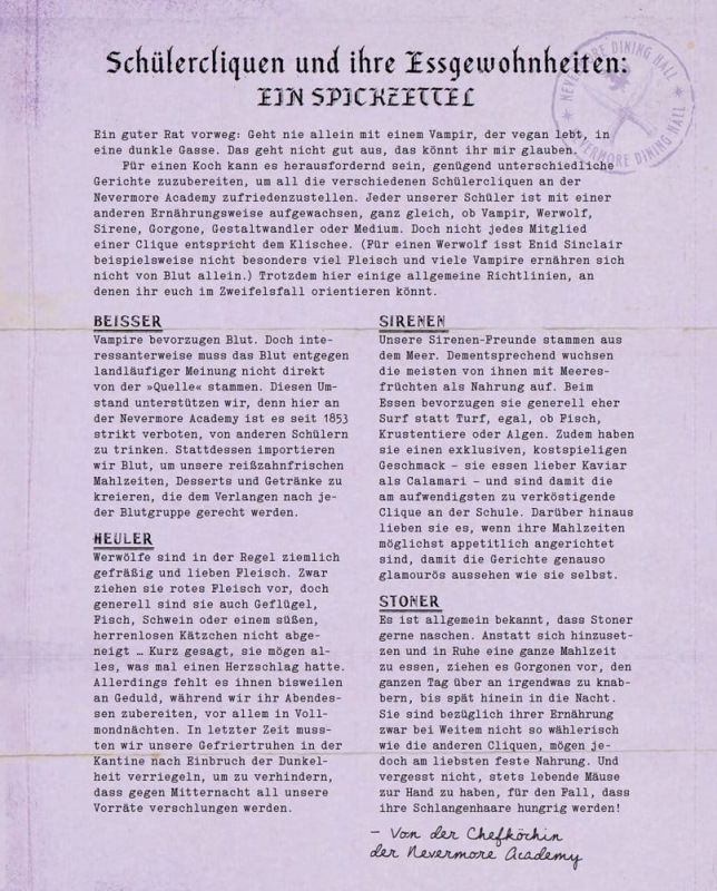 Wednesday: The Official Cookbook - Exceedingly Strange Recipes from Nevermore Academy *German Versio 2