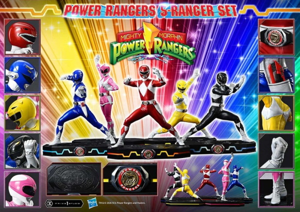 Mighty Morphin Power Rangers Premium Masterline Set of 5 Statues 1/4 57 cm 4