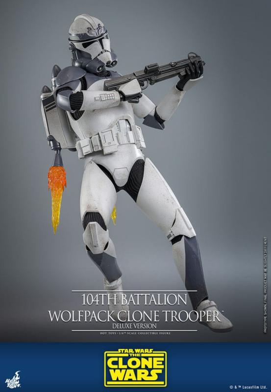 Star Wars The Clone Wars Action Figure 1/6 104th Battalion Wolfpack Clone Trooper Deluxe Version 30 11