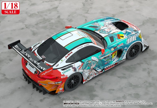 Hatsune Miku GT Project Vehicle 1/18 Good Smile Hatsune Miku AMG 2023 Season Opening Ver. 26 cm 2