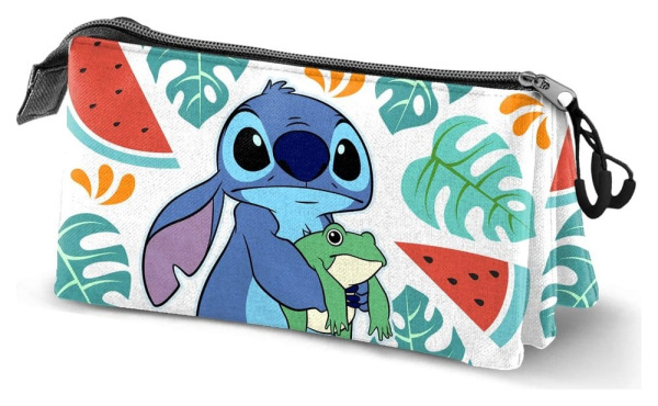 Lilo & Stitch Triple Pencil case Frog Multicolour