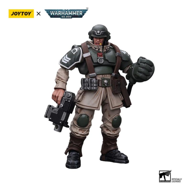 Warhammer 40k Action Figure 1/18 Astra Militarum Cadian Command Squad Veteran Sergeant with Power Fi