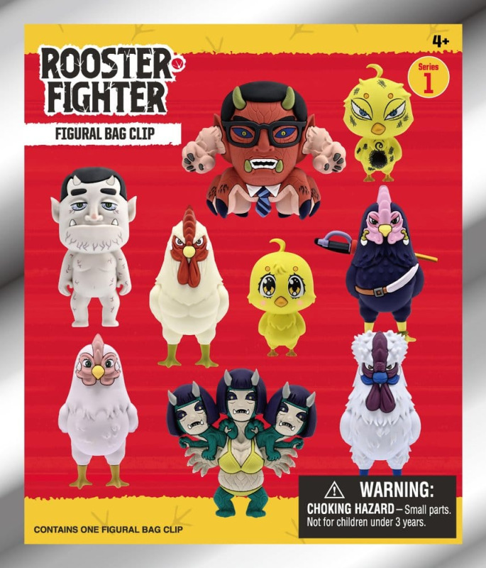 Rooster Fighter 3D PVC Bag Clips Series 1 Blind Bag Display (24) 1