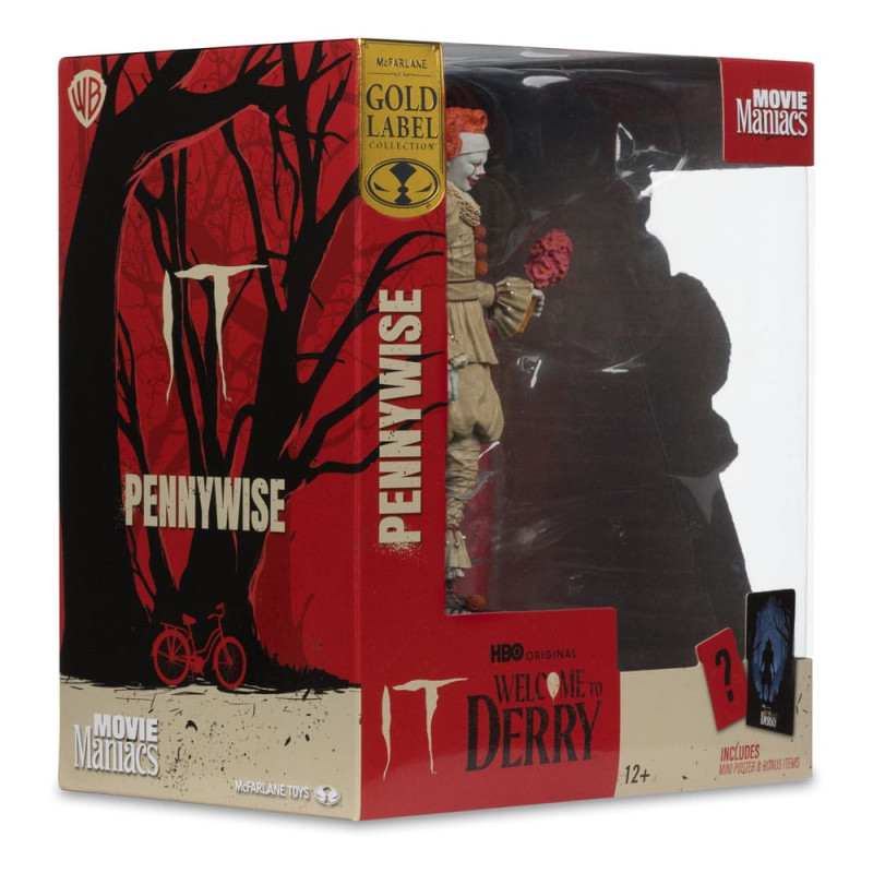 It: Welcome to Derry Movie Maniacs PVC Statue Pennywise (Flashback) (Gold Label) 16 cm 7