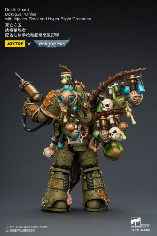 Warhammer 40,000 Action Figure Death Guard Biologus Putrifier 12 cm 3