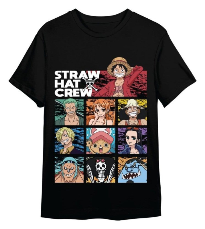 One Piece T-Shirt Straw Hat Crew Black Size M 1