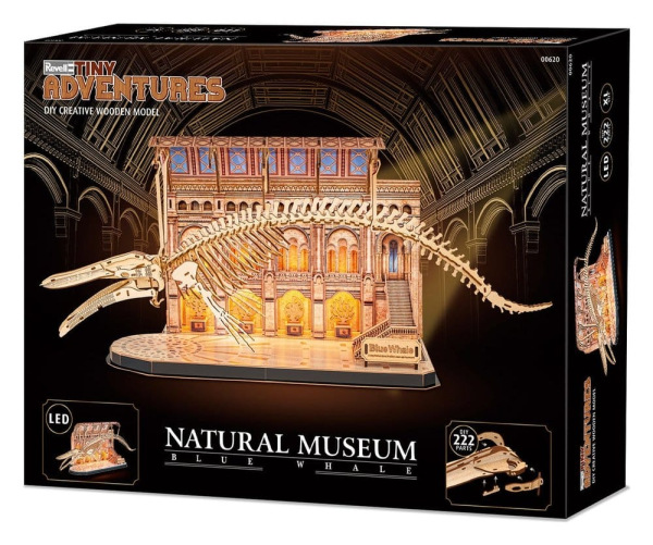 Revell Tiny Adventures Natural Museum 3D Wooden Puzzle Blue Whale 61 cm 3