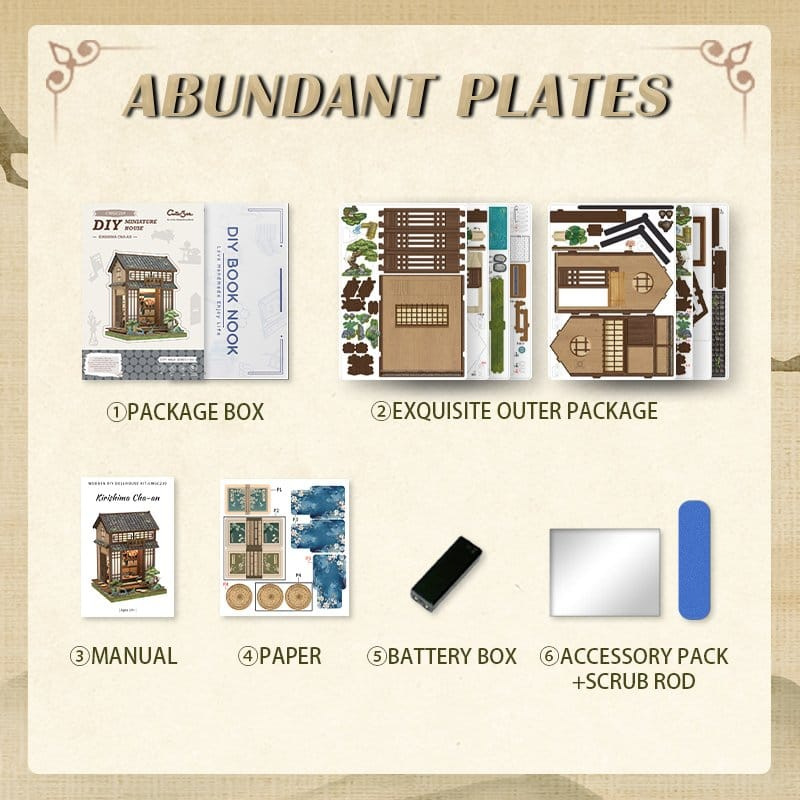 Miniature House Model Kit Kirishima Cha-an 19 x 14 cm 6