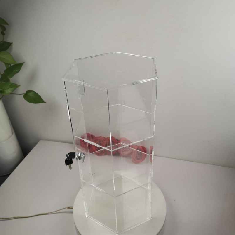 Evoretro 3-Tier Locking Acrylic Hexagon Display Tower 2