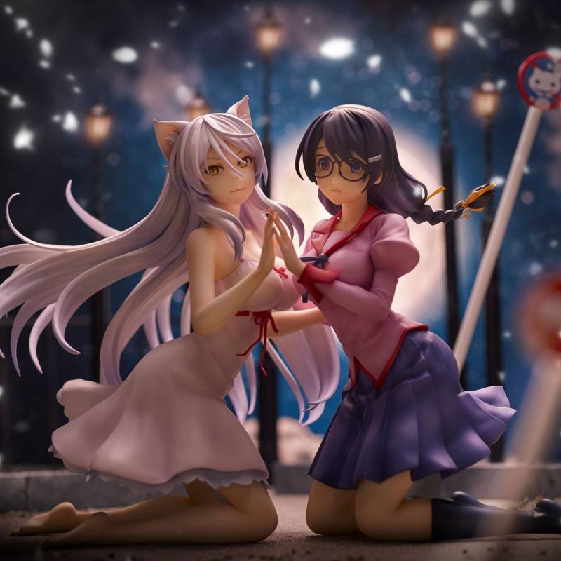 Nekomonogatari Monogatari Series PVC Statues Tsubasa Hanekawa Set (re-run) 19 cm