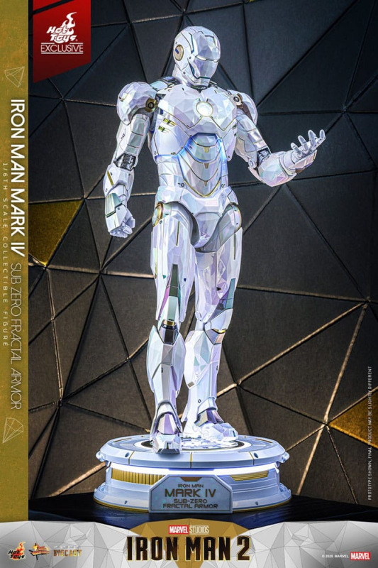 Iron Man 2 Movie Masterpiece Diecast Action Figure 1/6 Iron Man Mark IV (Sub-Zero Fractal Armor) Hot 10