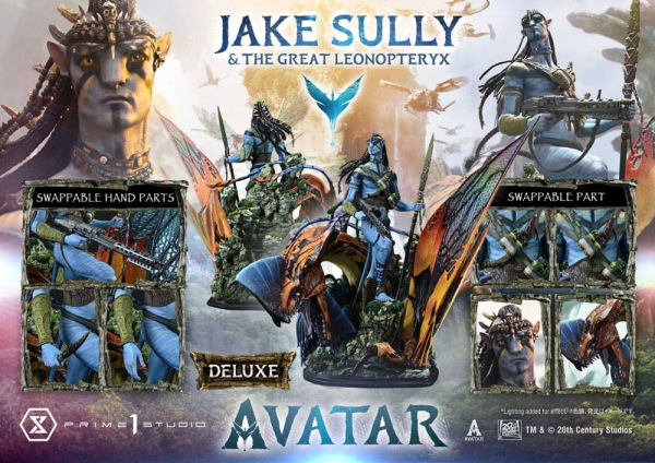 Avatar (Film) Real Elite Masterline Series Statue 1/4 Jake Sully & The Great Leonopteryx Deluxe Ver. 9