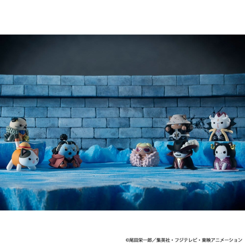 One Piece Mega Cat Project Nyan Piece Nyan! Luffy & the Seven Warlords of the Sea Mini Figures 3 cm 9