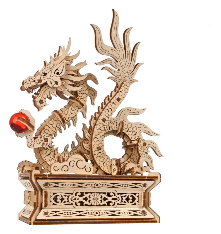 Ugears 3D Wooden Puzzle Wood Dragon 4