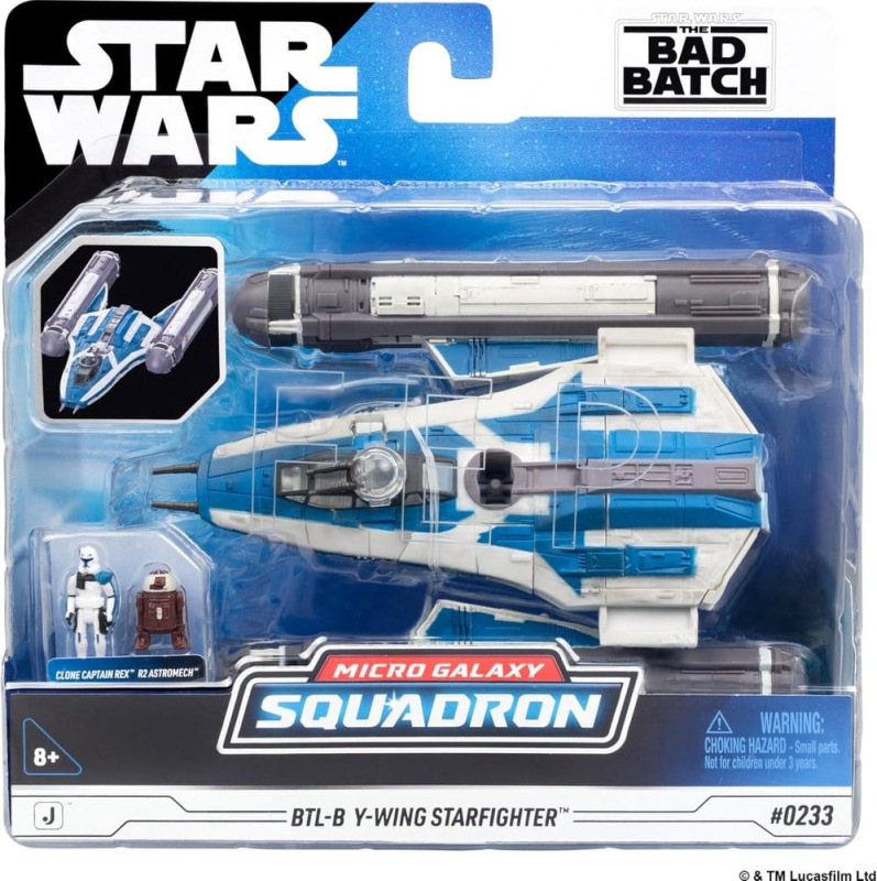 Star Wars Medium Vehicle BTL-B Y-wing Starfighter with Clone Captain Rex 13 cm
