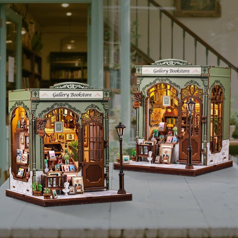 Miniature House Model Kit Gallery Bookstore 20 x 16 cm 13