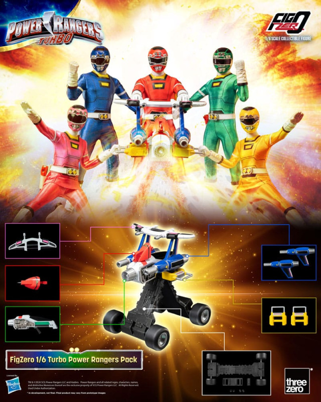 Power Rangers Turbo FigZero Action Figures 1/6 5-Pack Turbo Power Rangers 30 cm 5
