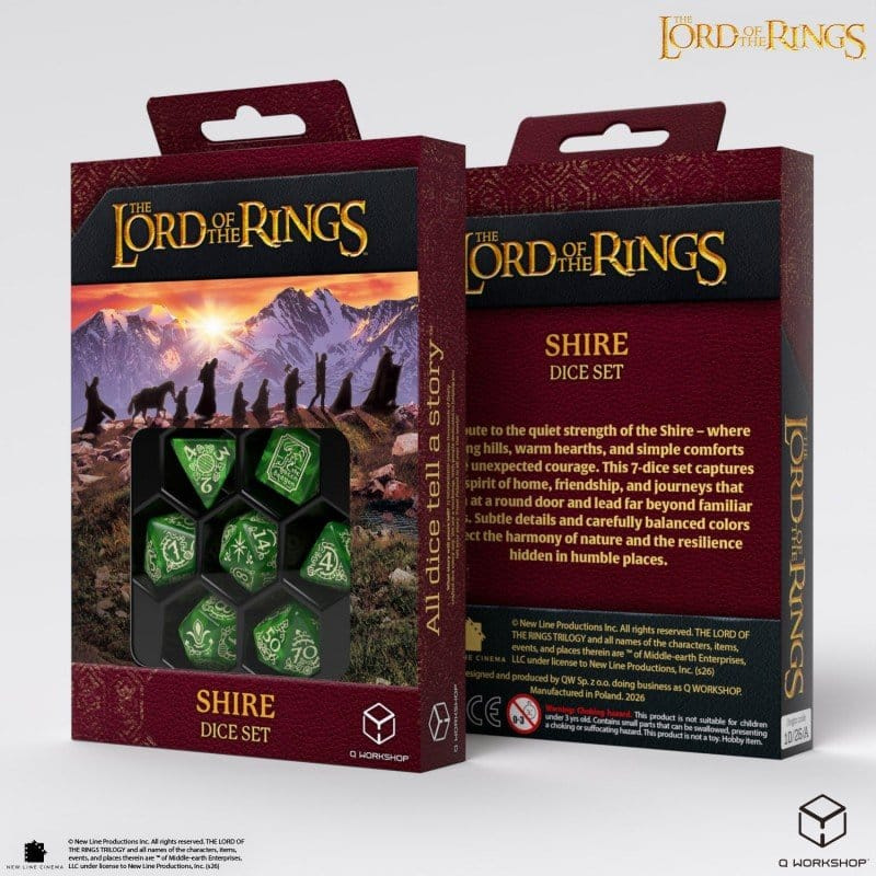 The Lord of the Rings Dice Set of 7 Shire 9