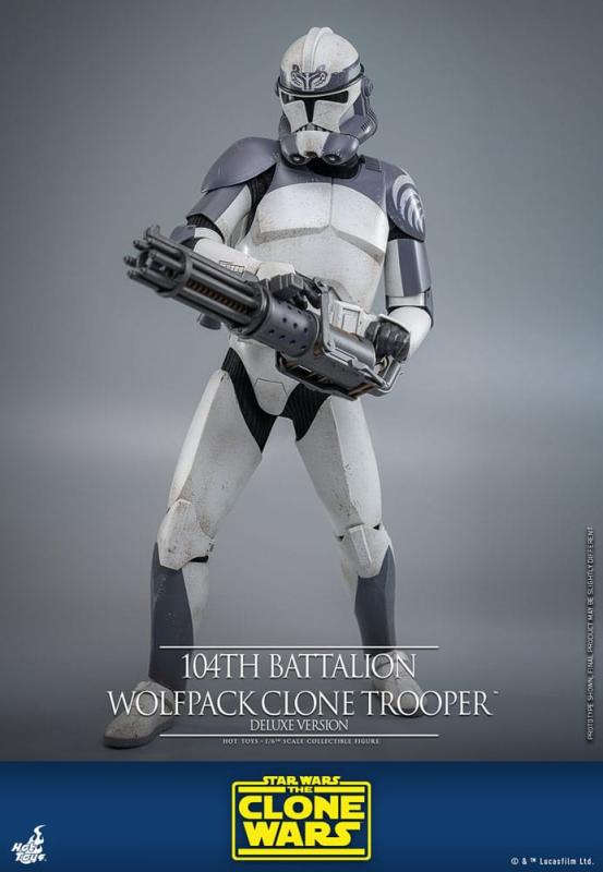 Star Wars The Clone Wars Action Figure 1/6 104th Battalion Wolfpack Clone Trooper Deluxe Version 30 10