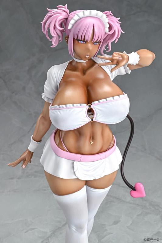 Original Character Statue 1/6 Black Gal Maid Succubus Cocoa Pink Ver. 30 cm