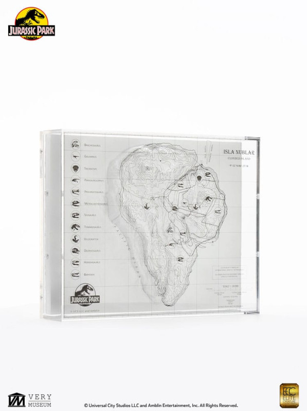 Jurassic Park Topographic Map Isla Nublar 4