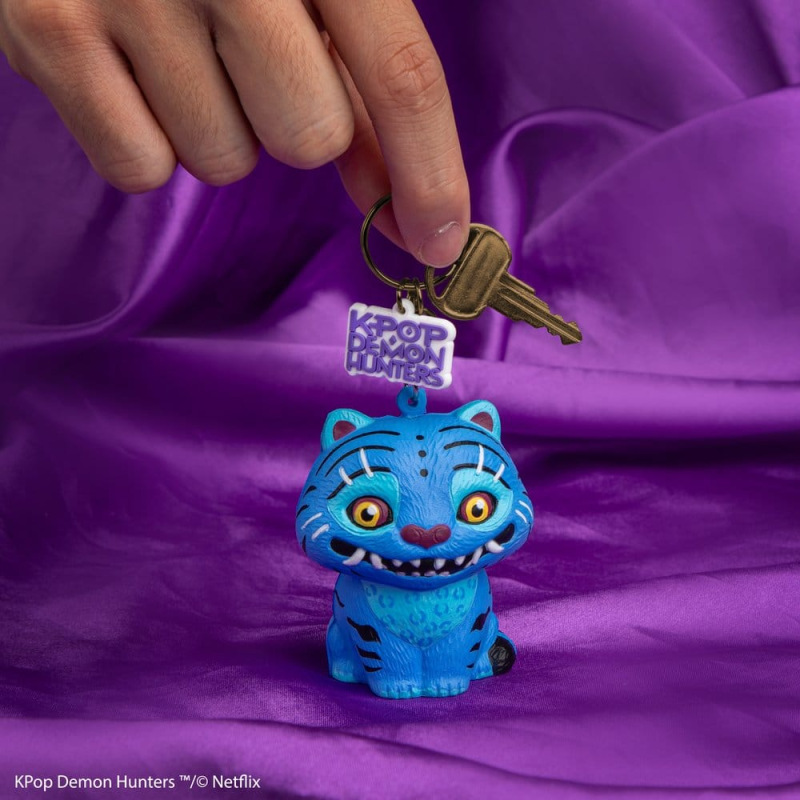 KPop Demon Hunters Squishy Keychain Derpy Tiger 1