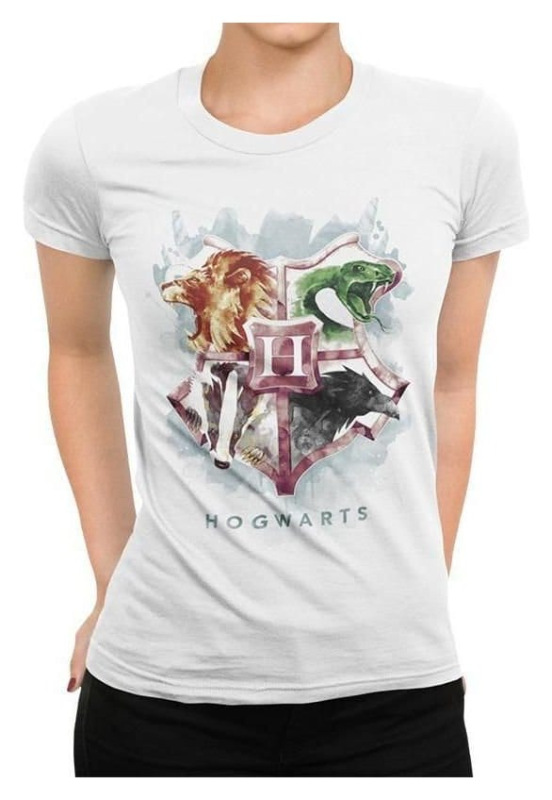 Harry Potter T-Shirt Water Colour Crest Size XL 1