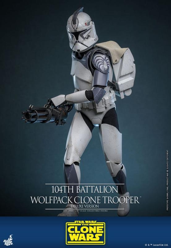 Star Wars The Clone Wars Action Figure 1/6 104th Battalion Wolfpack Clone Trooper Deluxe Version 30 9