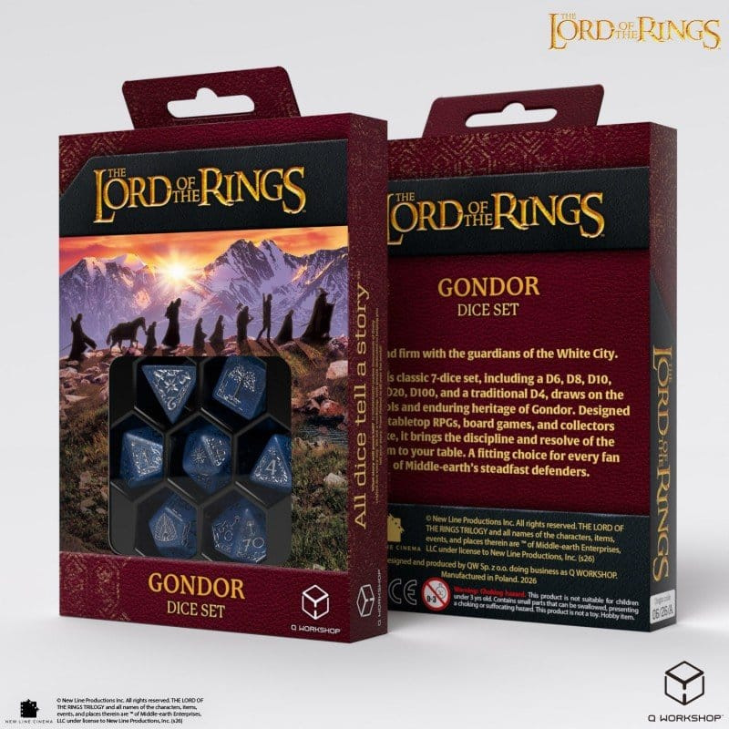 The Lord of the Rings Dice Set of 7 Gondor 7
