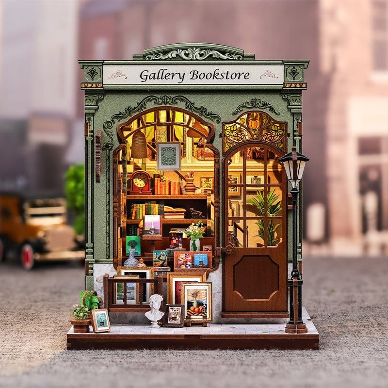 Miniature House Model Kit Gallery Bookstore 20 x 16 cm 1