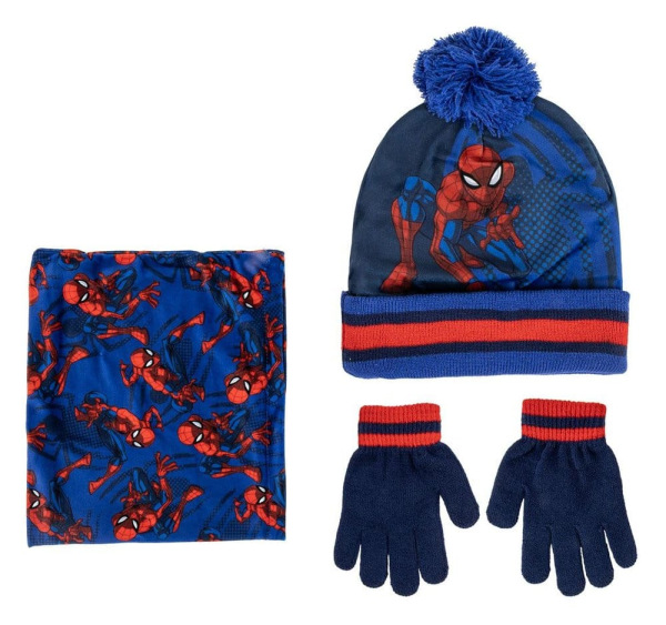 Marvel Beanie, Tube Scarf & Gloves 3-Set Spider-Man