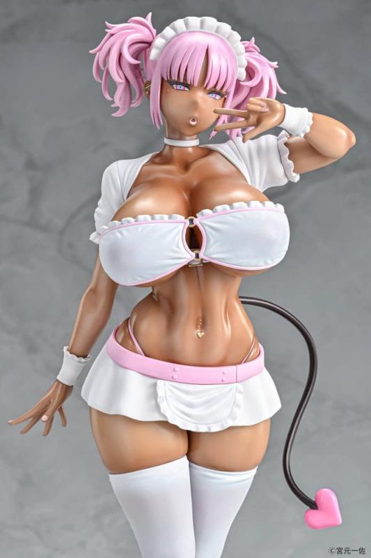 Original Character Statue 1/6 Black Gal Maid Succubus Cocoa Pink Ver. 30 cm