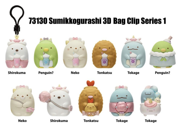 Sumikko Gurashi 3D PVC Bag Clips Series 1 Blind Bag Display (24) 1