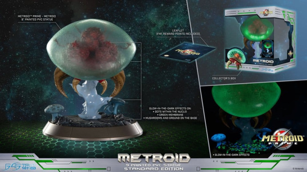 Metroid Prime PVC Figure Metroid (Standard) (Glow in the Dark) 21 cm 1