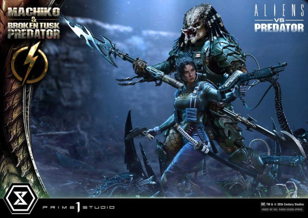 Aliens vs. Predator (Comic) Ultimate Premium Masterline Statue 1/4 Machiko & Broken Tusk Predator 79 3