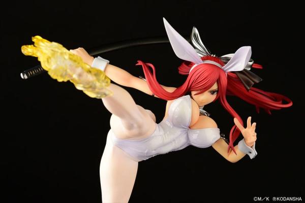 Fairy Tail Statue 1/6 Erza Scarlet High Kick White Bunny Ver. 37 cm