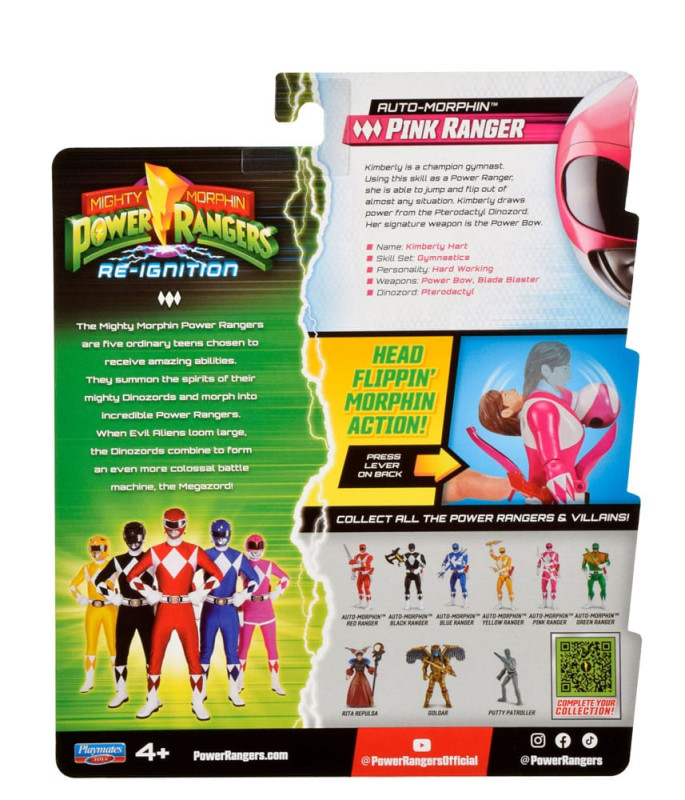Mighty Morphin Power Rangers Action Figure Auto-Morphin Pink Ranger 12 cm 3