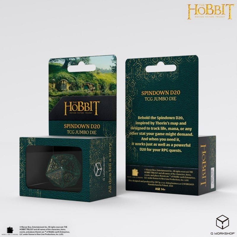 The Hobbit Spindown Jumbo Die Verdant TCG D20 4