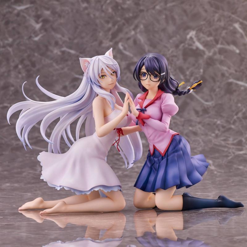 Nekomonogatari Monogatari Series PVC Statues Tsubasa Hanekawa Set (re-run) 19 cm