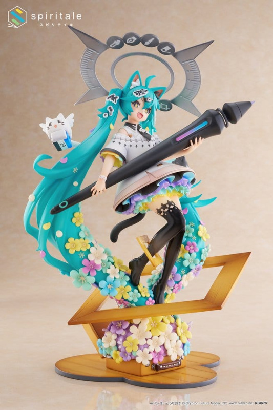 Hatsune Miku x Naoki Saito PVC Statue 1/7 My Figure Making! The Painter Ver. 34 cm 4