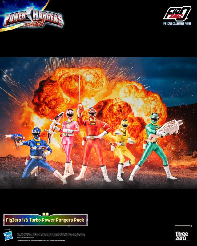 Power Rangers Turbo FigZero Action Figures 1/6 5-Pack Turbo Power Rangers 30 cm 2