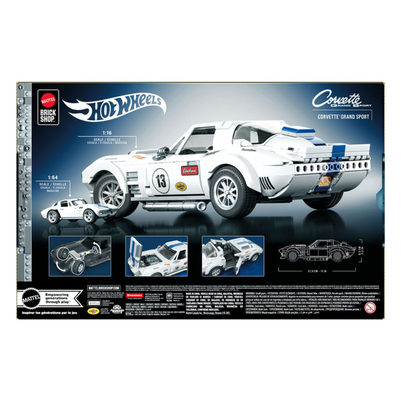 Mattel Brick Shop Hot Wheels Elite Series Building Set 1/16 Corvette Grand Sport 4