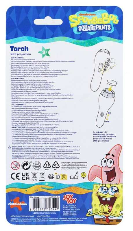 Spongebob Projection Flashlight with 4 Motifs 3