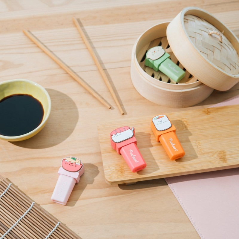 Pusheen Highlighters with Topper Sushi Roll Set of 4 2