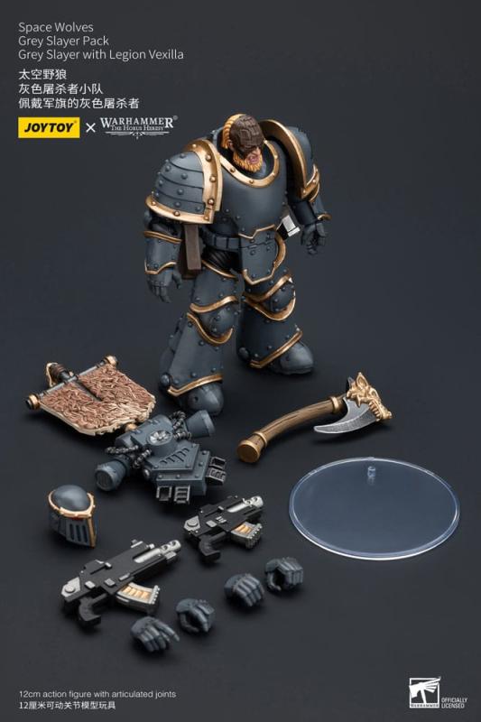 Warhammer The Horus Heresy Action Figure 1/18 Space Wolves Grey Slayer Pack Grey Slayer With Legion