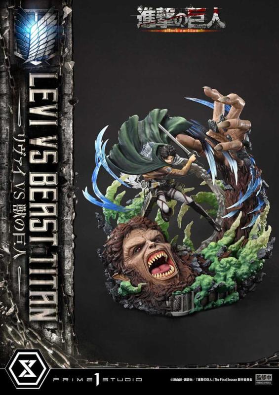 Attack on Titan Ultimate Premium Masterline Series Statue 1/4 Levi Versus Beast Titan Bonus Version