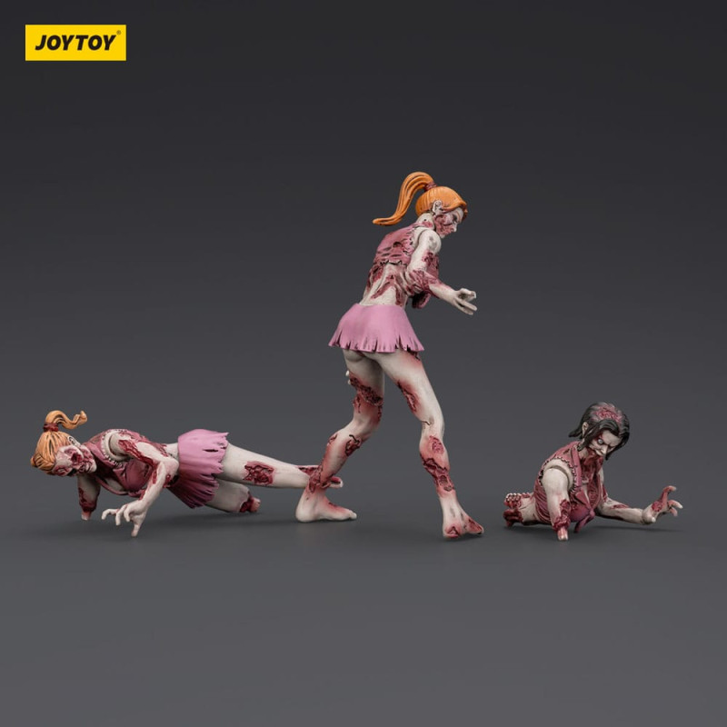 Zombie Dark Source Action Figures 3-Pack Cheer Leaders 8 cm 4