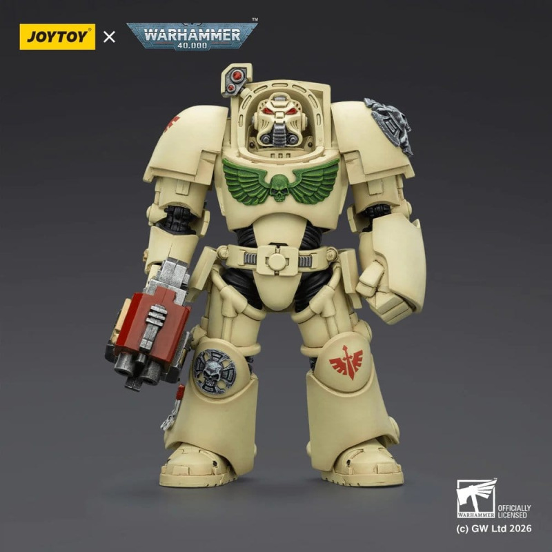 Warhammer 40,000 Action Figure Dark Angels Deathwing Terminator 2 with Power Fist and Storm Bolter 1 2