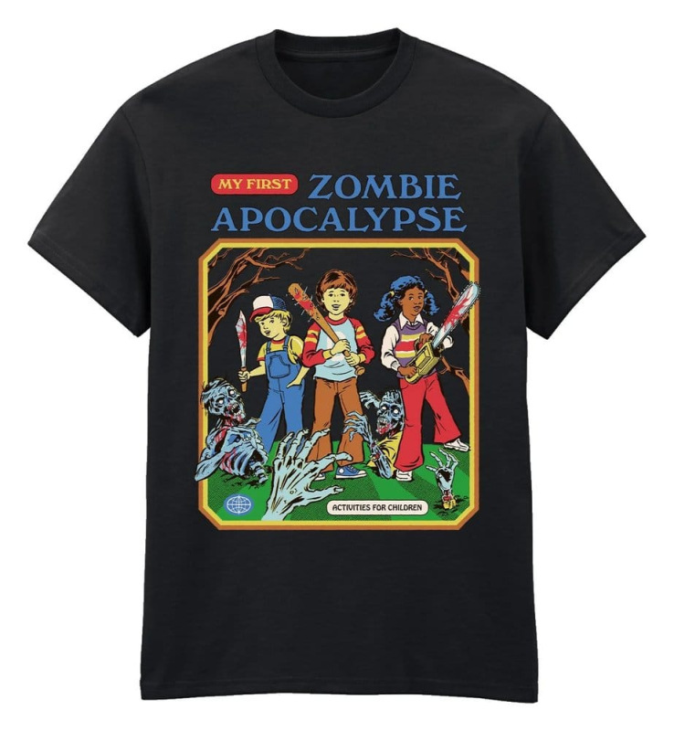Steven Rhodes T-Shirt Zombie Apocalypse Basic Black Size M 1